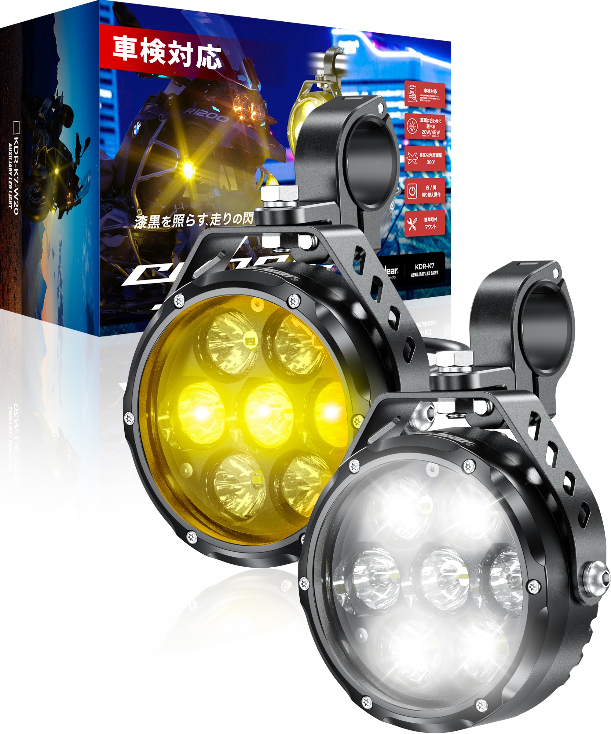 Vehicle inspection compliant LED fog lamp KDR-K7 | 20W/45W
