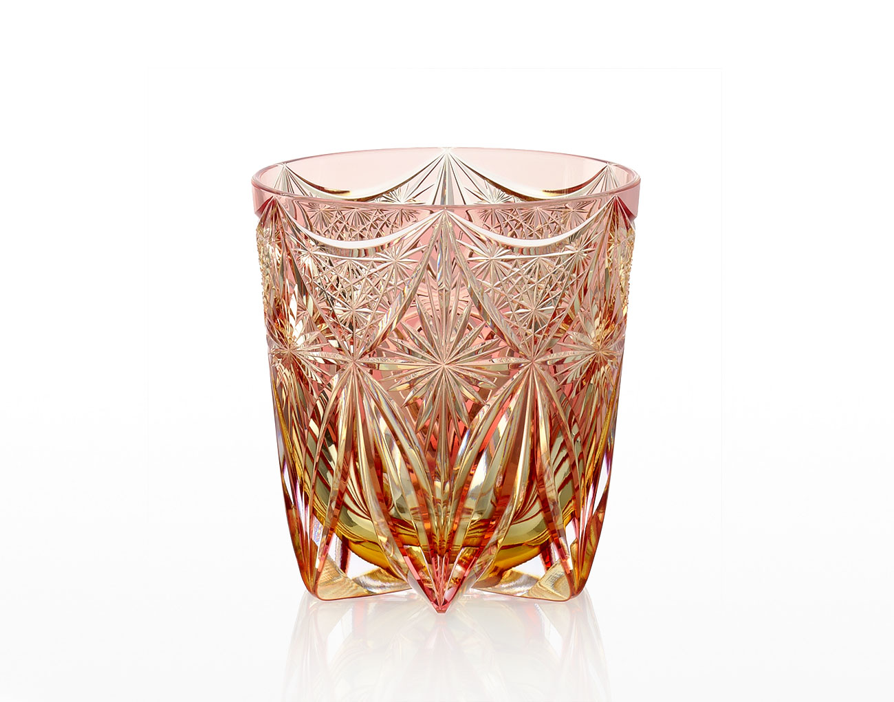 江戸切子 時計＜麻の葉 紋＞ | カガミクリスタル