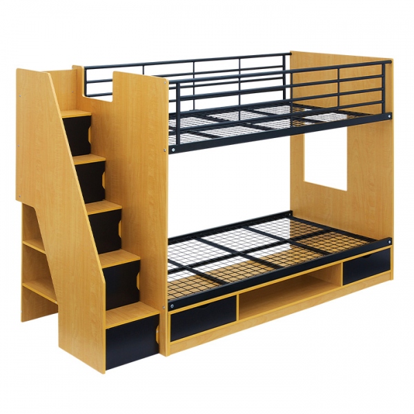 大容量収納 階段付き 二段ベッド Boulton(ボルトン) 3色対応の通販情報