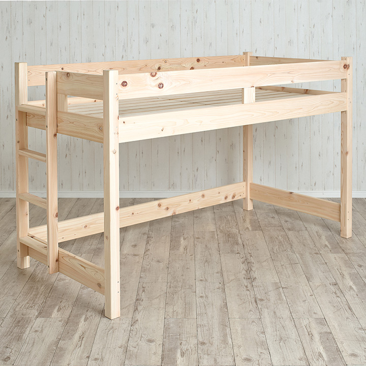 5年保証 国産 コンパクト ロフトベッド CUOPiO Loft(クオピオロフト