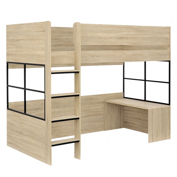 ハイタイプ ロフトベッド Peep(ピープ) S 5色対応 デスク付きの通販