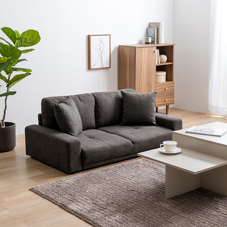 長椅子 Lottie 2人掛けローソファ 5色対応の通販情報 - 家具通販の