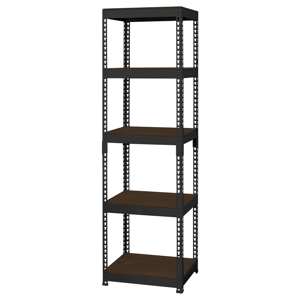 メタル＆ウッド5段シェルフ 幅510 奥行410 高さ1800 DW-MK855N 通販