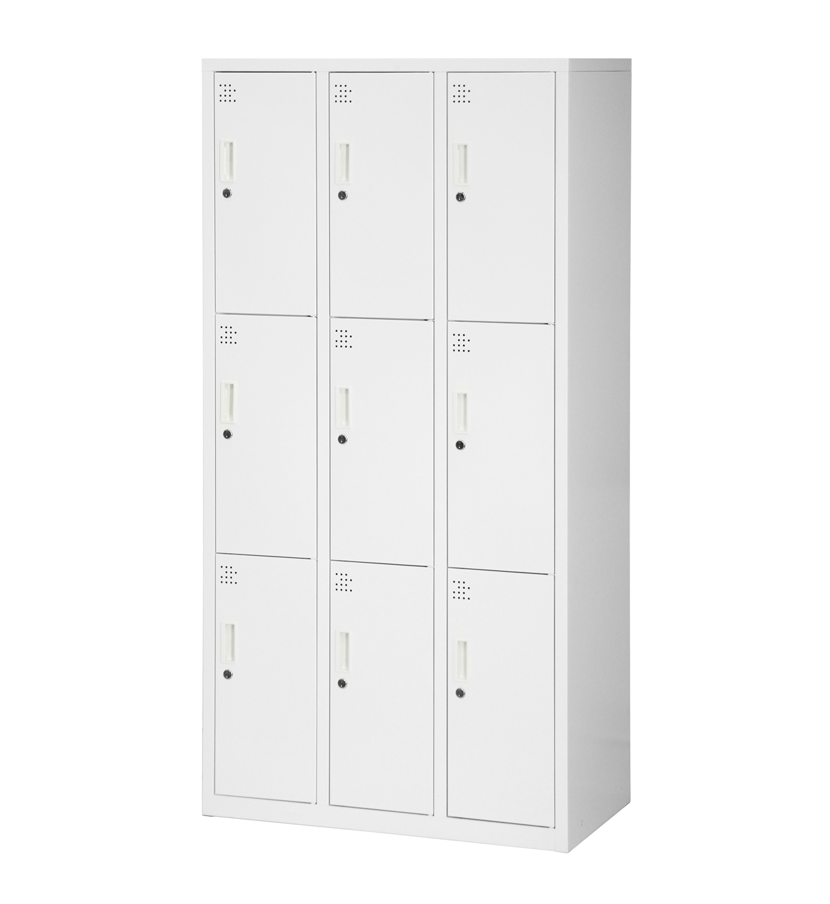 9人用シンプルスチールロッカー 幅900 奥行515 高さ1790 LKA-W9 通販