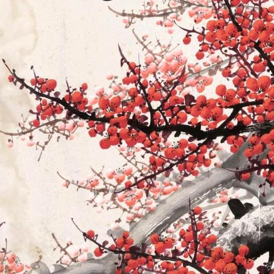 中国絵画【出張買取】紅梅図 - 掛軸買取 古美術永澤