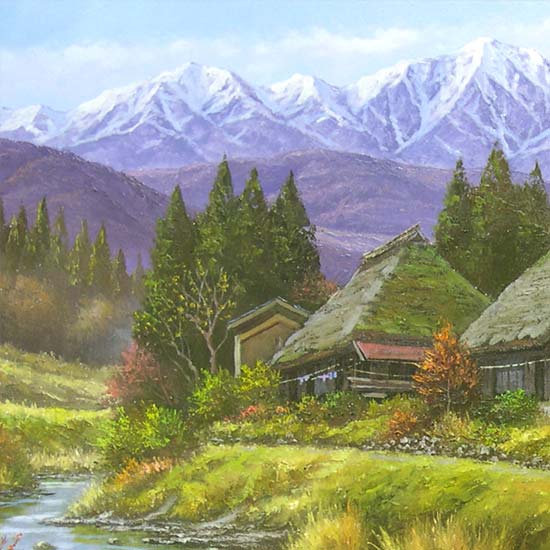 絵画 油絵 山村清流 F20号 （関健造） 送料無料 【海・山】【肉筆