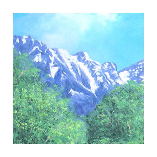 絵画 油絵 上高地 F20号 （大山功） 送料無料 【海・山】【肉筆