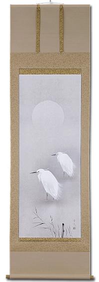 特価】白鷺 中川幸彦 （尺五） 肉筆○受注製作品 納期：1ｹ月あまり