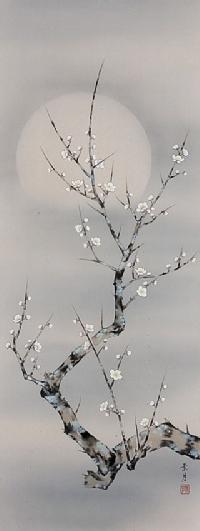 梅月 佐藤景月 尺五 肉筆（冬・春）！ 冬 - 掛け軸（掛軸）販売通販