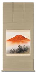 富士山水 川島正 （尺五立）肉筆！ 富士 - 掛け軸（掛軸）販売通販なら