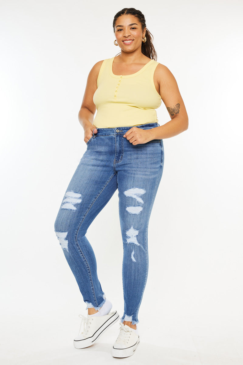 Summer Mid Rise Super Skinny (Plus Size) – Kancan USA