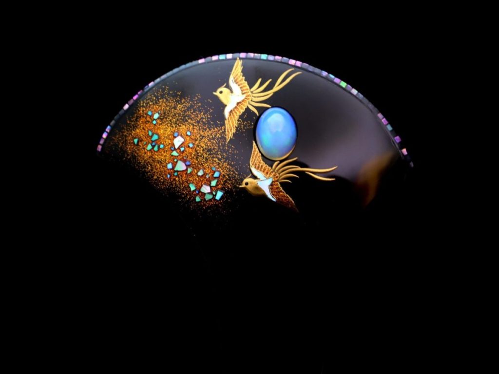 べっ甲オパール鳳凰螺鈿金蒔絵かんざし2023｜準礼装にお勧め | べっ甲