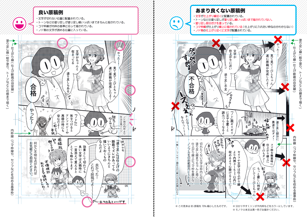 同人誌印刷 金沢印刷｜原稿作成の基本ルール