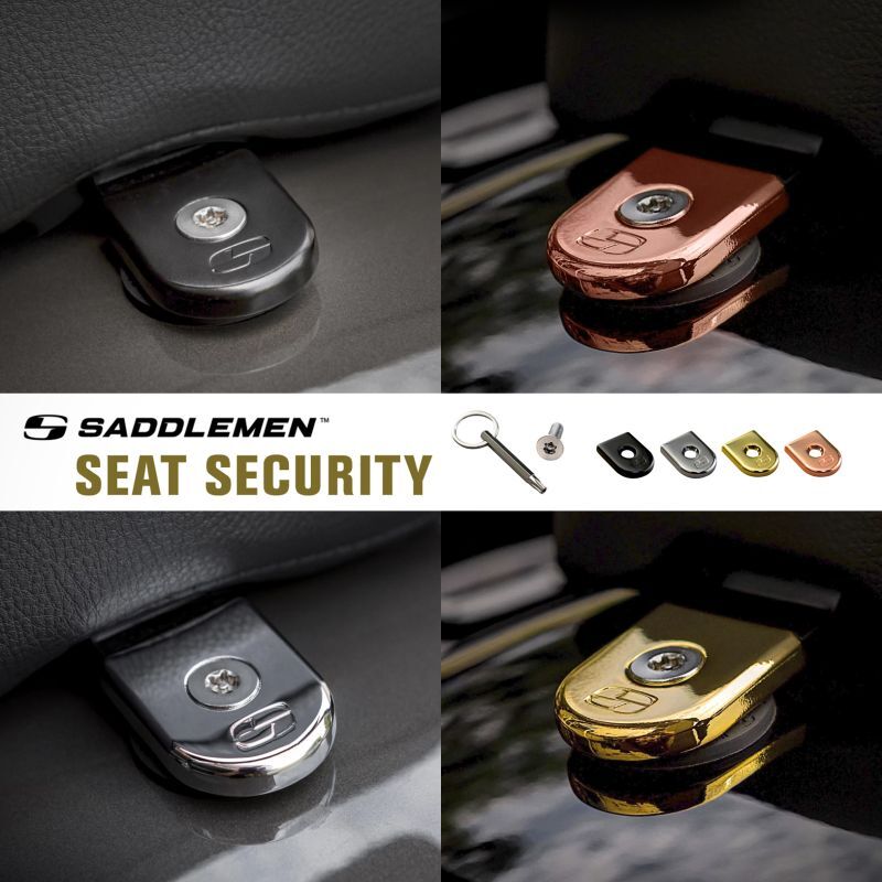 Saddlemen セキュリティーシートスクリュー クローム/ブラック