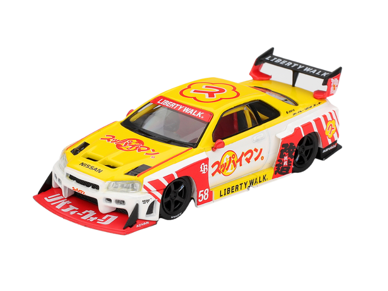 Nissan Skyline Kenmeri Liberty Walk LBWK KUMA (Mini GT) Diecast 1