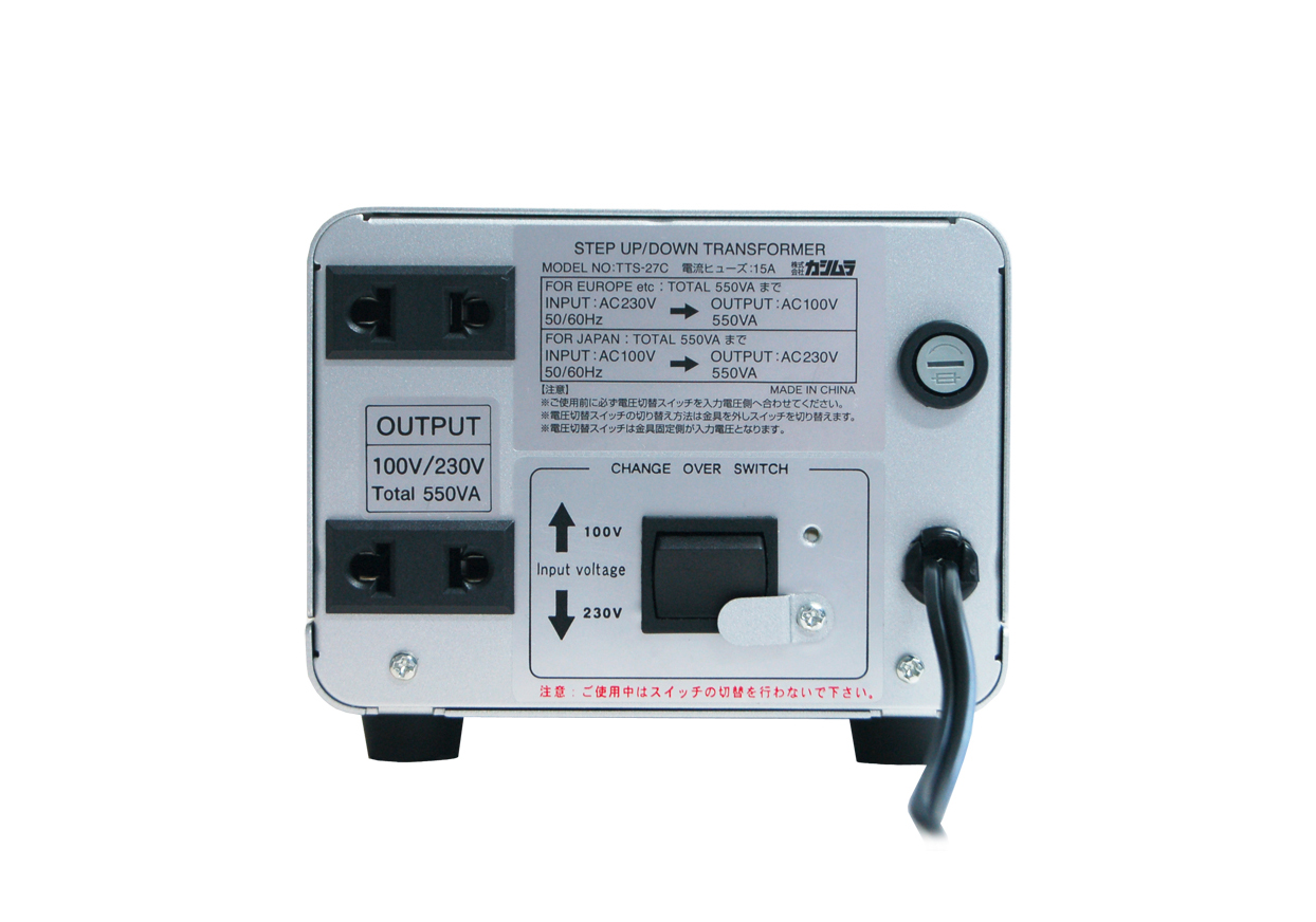海外国内用大型変圧器 220-240V/550VA – カシムラ