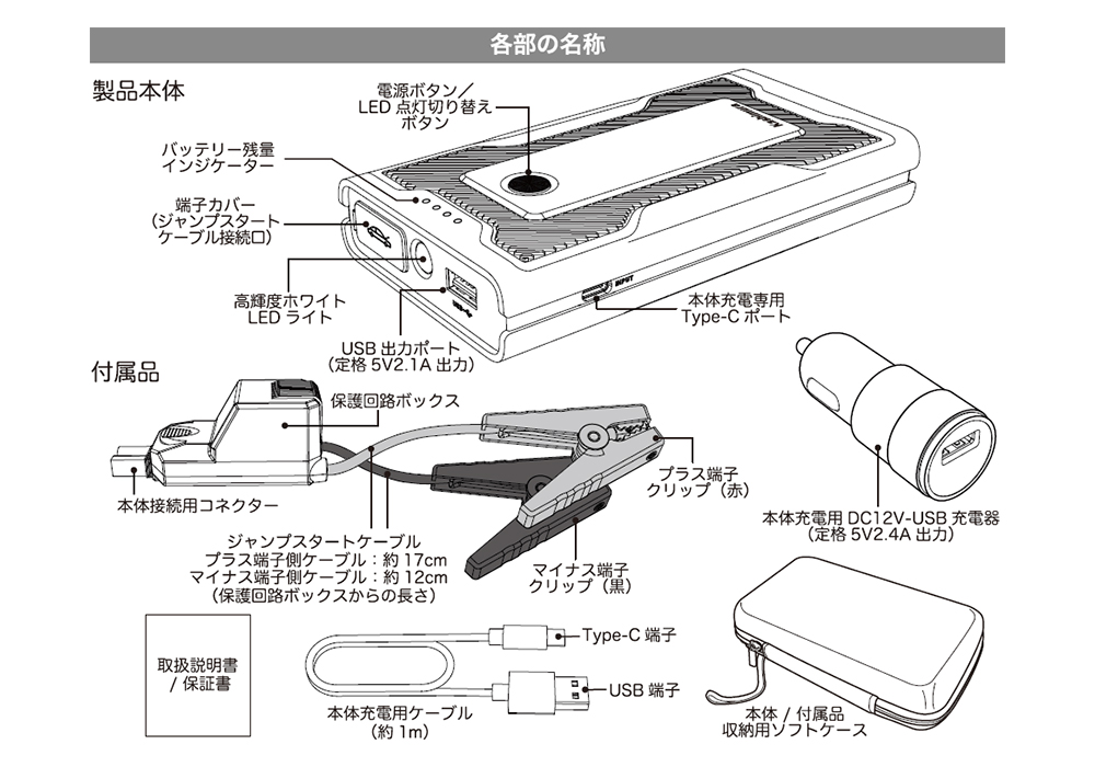 ジャンプスターター 7200mAh – カシムラ