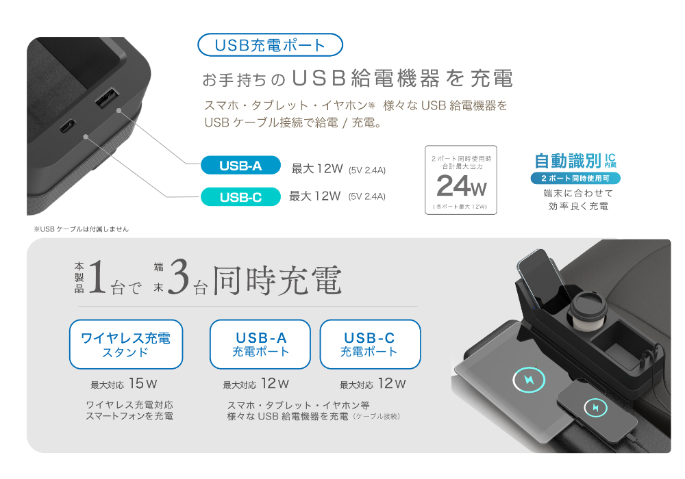 ワイヤレス充電 オーガナイザー – カシムラ