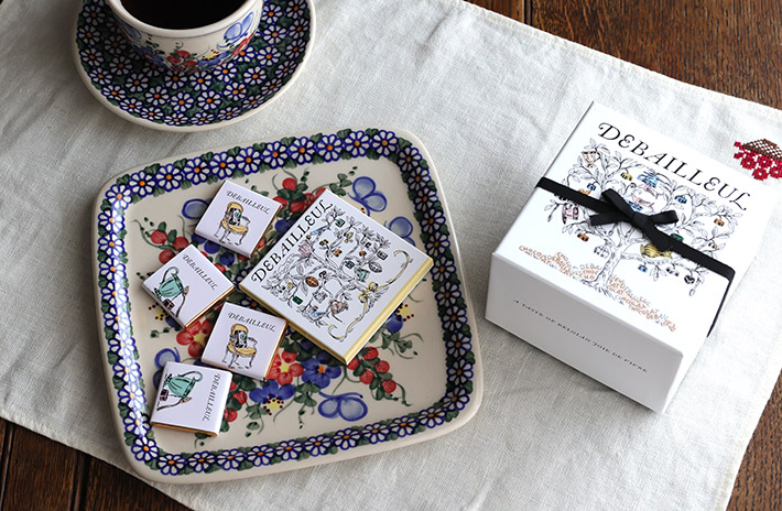 デザートプレート20cm×20cmポーリッシュポタリー(ポーランド食器)