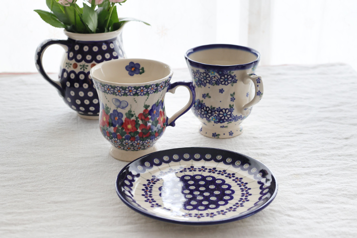 平皿φ19.5cmポーリッシュポタリー(ポーランド食器)