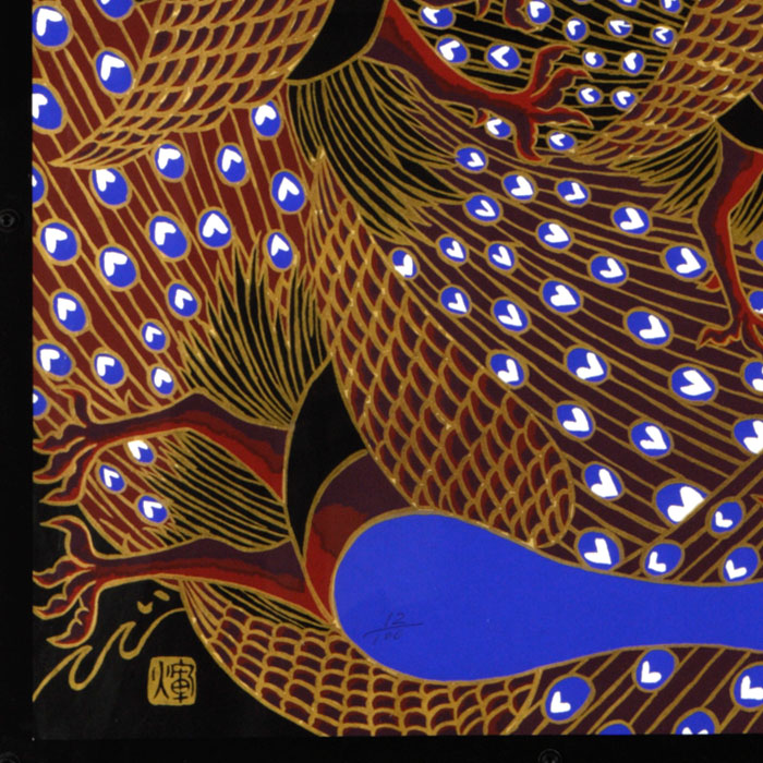 シルクスクリーン「鳥獣華図」Peacock｜Ki-Yan Stuzio ONLINE