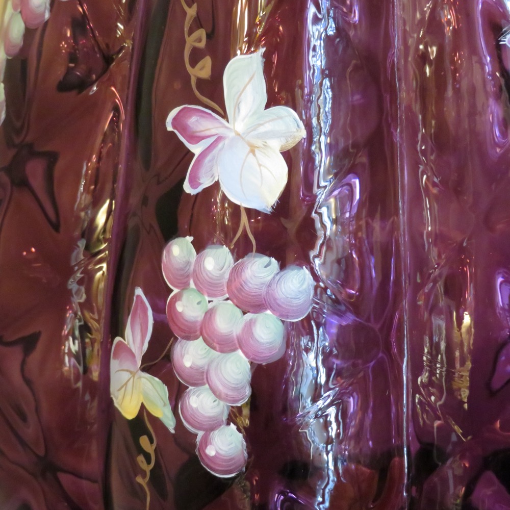 アメリカ ヴィンテージ フェントン ハンドペイント オイルランプ型