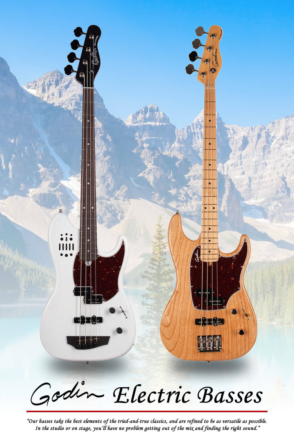 Godin Guitars から本格派エレキベース「RG-4 Ultra」＆「Passion RG-4