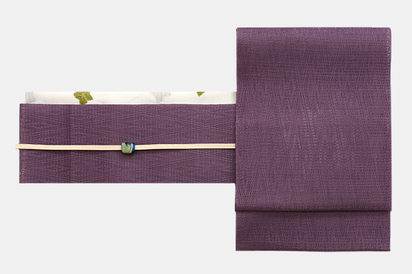 銀座【帯3922】人間国宝 喜多川平朗作 本羅 八寸名古屋帯 (桐箱付