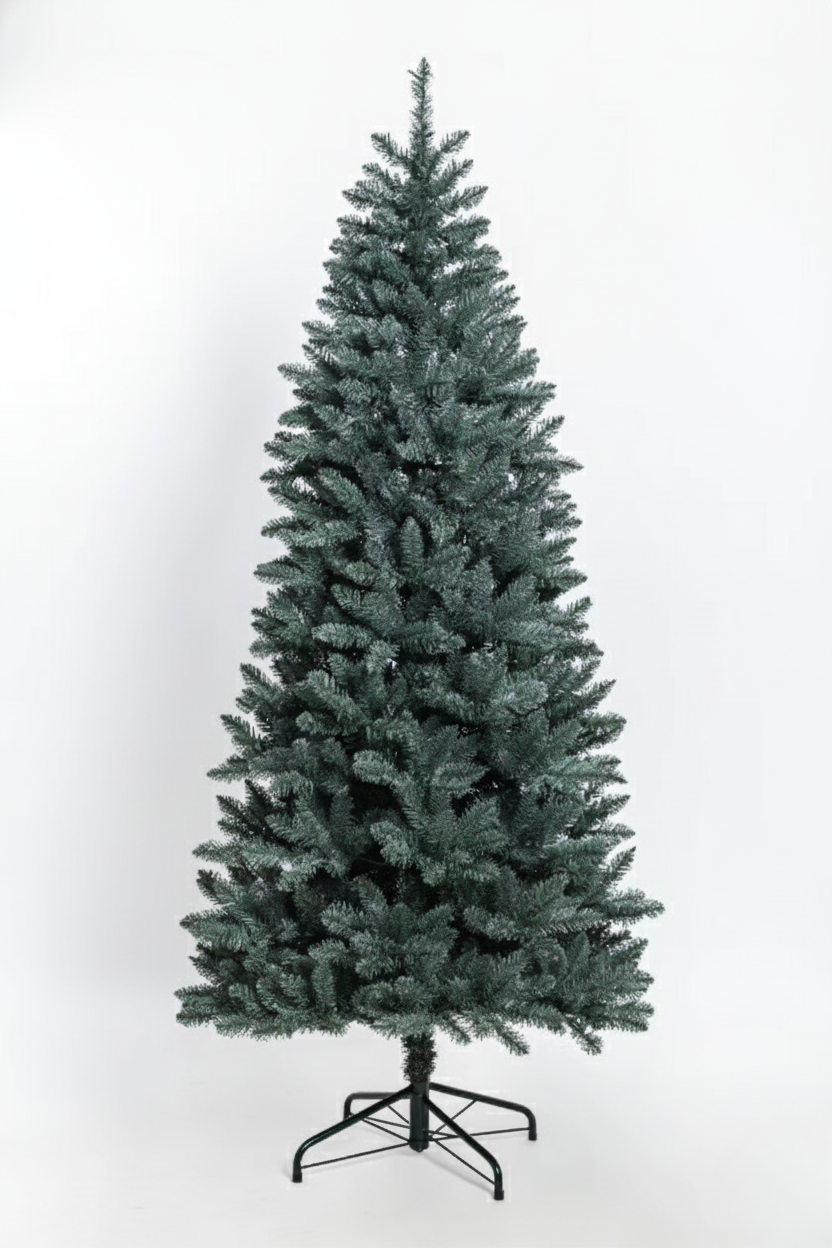 8' Tribeca Spruce Blue Slim Artificial Christmas Tree Unlit