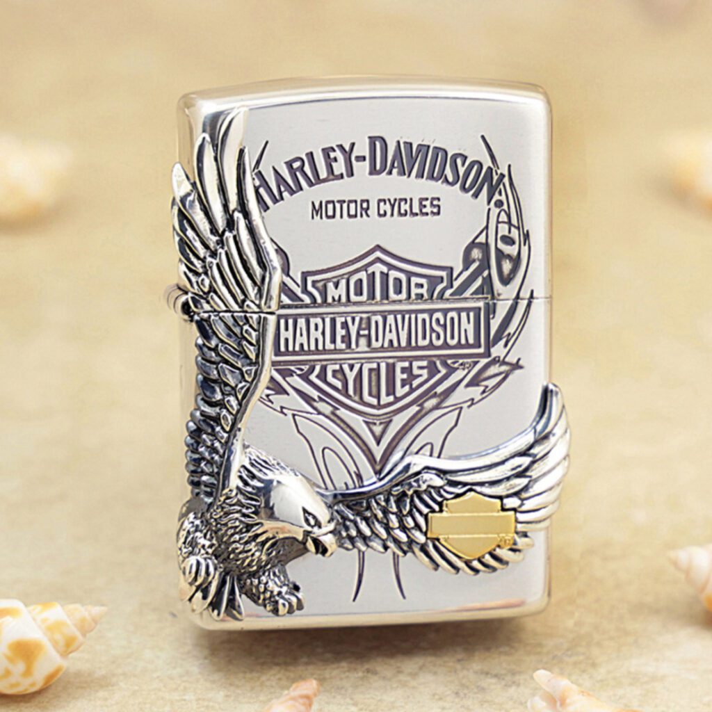 Zippo Harley Davidson Limited Silver Plating Big Eagle Metal HDP-16