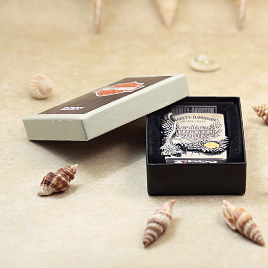 Zippo Harley Davidson Limited Silver Plating Big Eagle Metal HDP-16