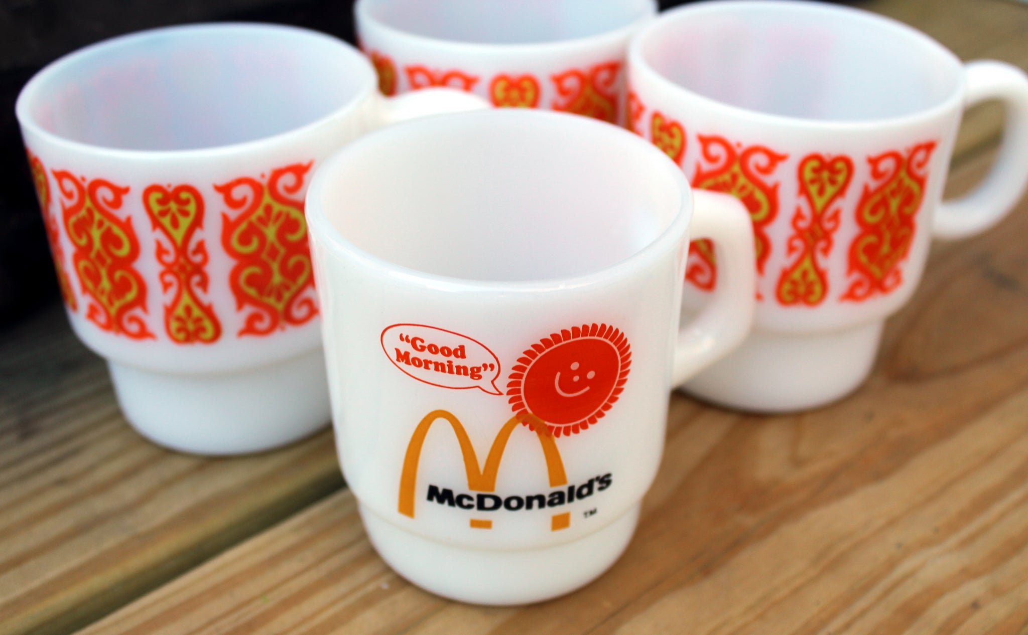 Vintage MCDONALD'S Anchor Hocking Fire King Mug Plus 3 Mid-Century