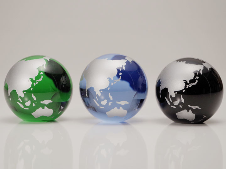 カラー・クリスタル地球儀 CG-60-Color | メイクワン銀座