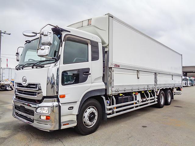 H27/3 UDトラックス クオン 冷蔵冷凍ウイング・パワーゲート付 QKG