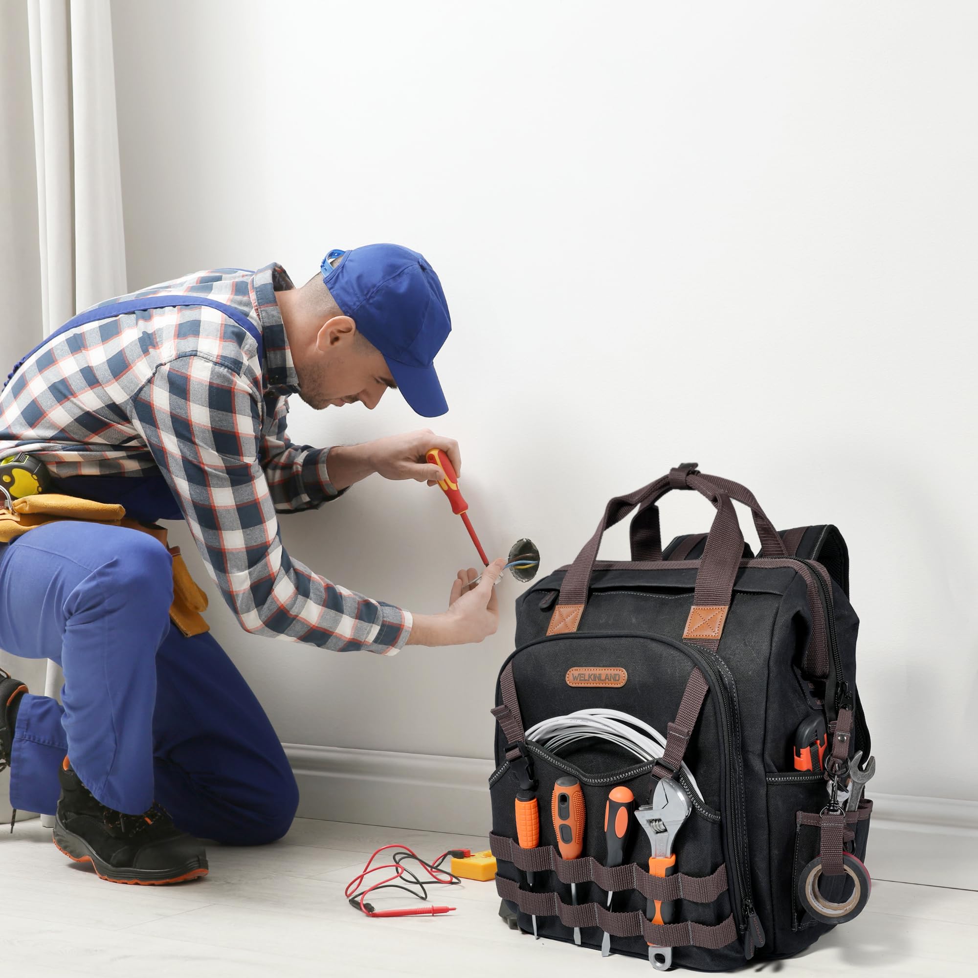 WELKINLAND Heavy-Duty Tool Backpack – Kinzd