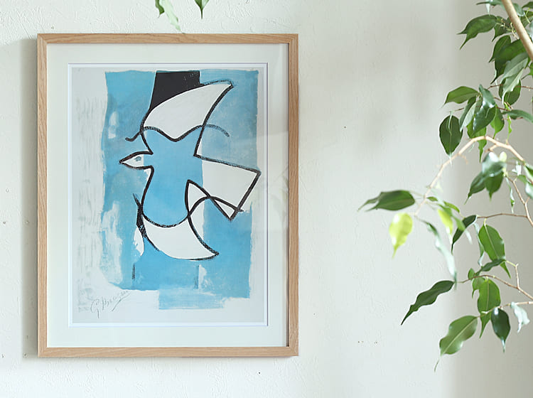 アートポスター ジョルジュ・ブラック 「L'oiseaux bleu et gris