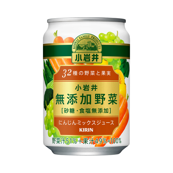 小岩井 無添加野菜 32種の野菜と果実 280g 缶｜商品・品質情報（ソフト