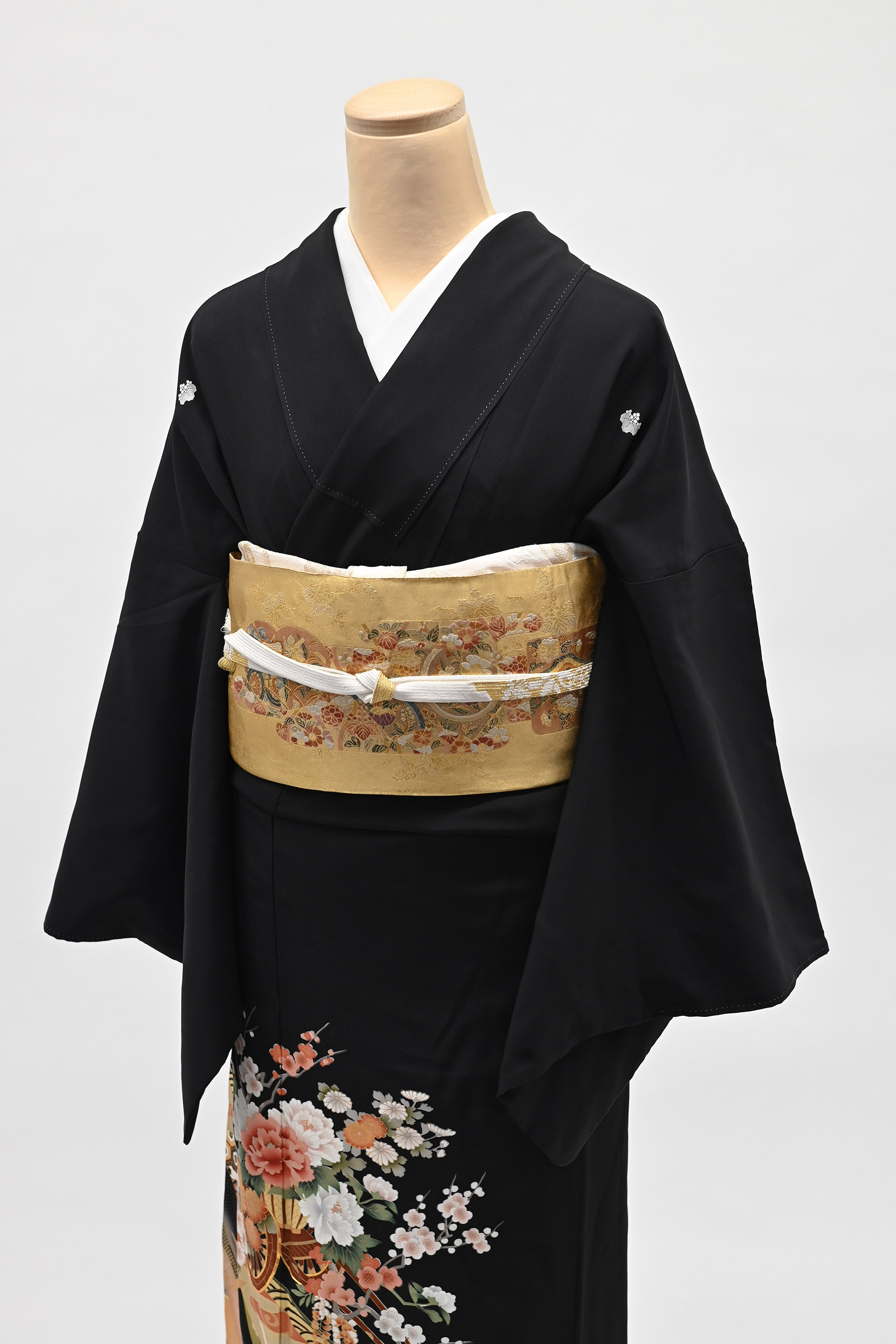 JT-007 熨斗に花車 黒留袖レンタル カークお母様衣裳 by KIRK MENS 青山店
