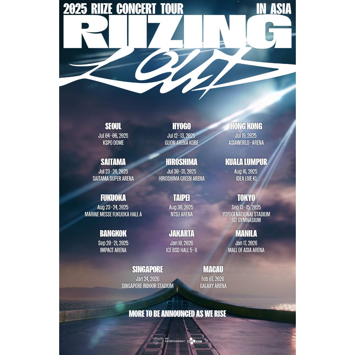 RIIZE、全国アリーナツアー開催決定『2025 RIIZE CONCERT TOUR