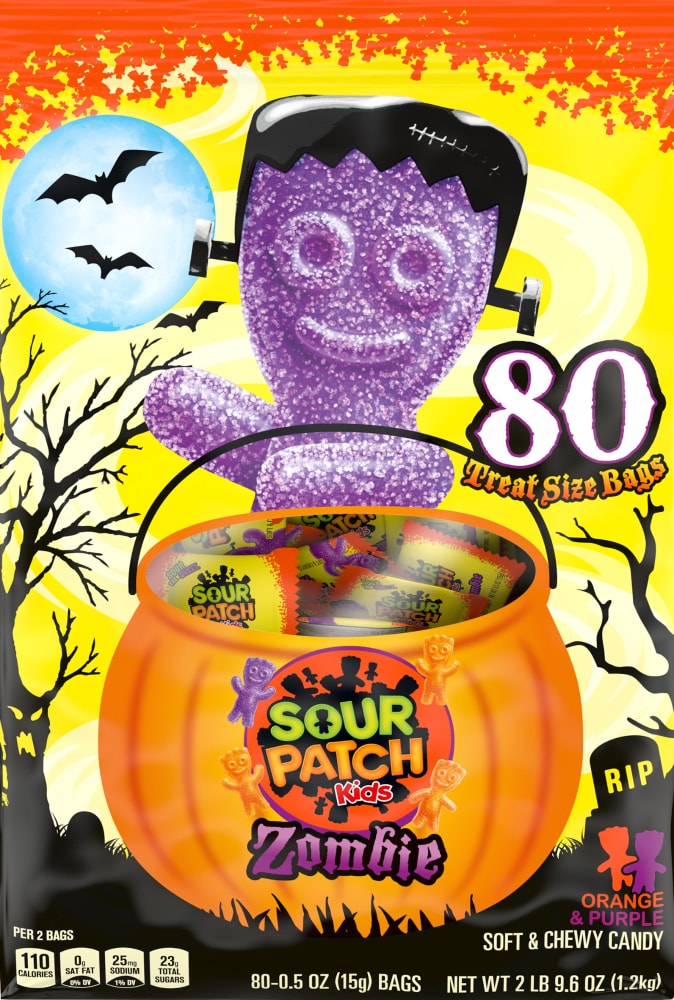 Sour Patch Kids Zombie Treat Size Candy Bags, 80 ct / 0.5 oz - Jay