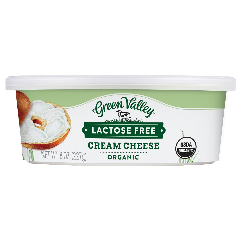 Green Valley Creamery Lactose Free Organic Cream Cheese, 8oz tub