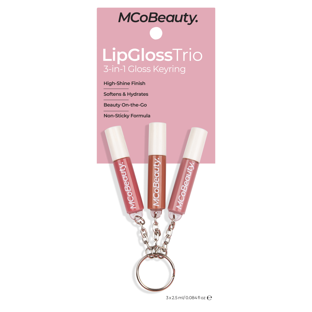 MCoBeauty 3-in-1 Lip Gloss Trio Keyring – High-Shine, 1 ct - Kroger