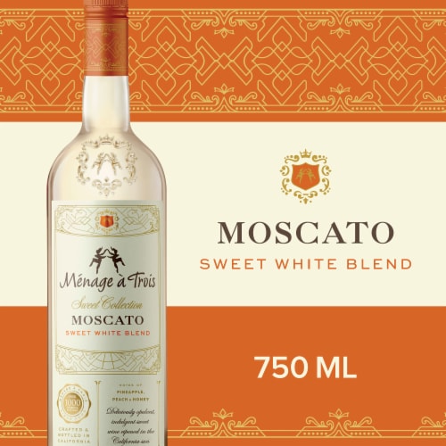 Menage a Trois Sweet Collection Moscato Sweet White Wine, 750 mL