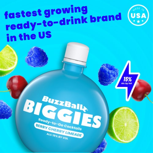 BuzzBallz Berry Cherry Limeade Cocktail, , 30 Proof (15% ABV), 1.5