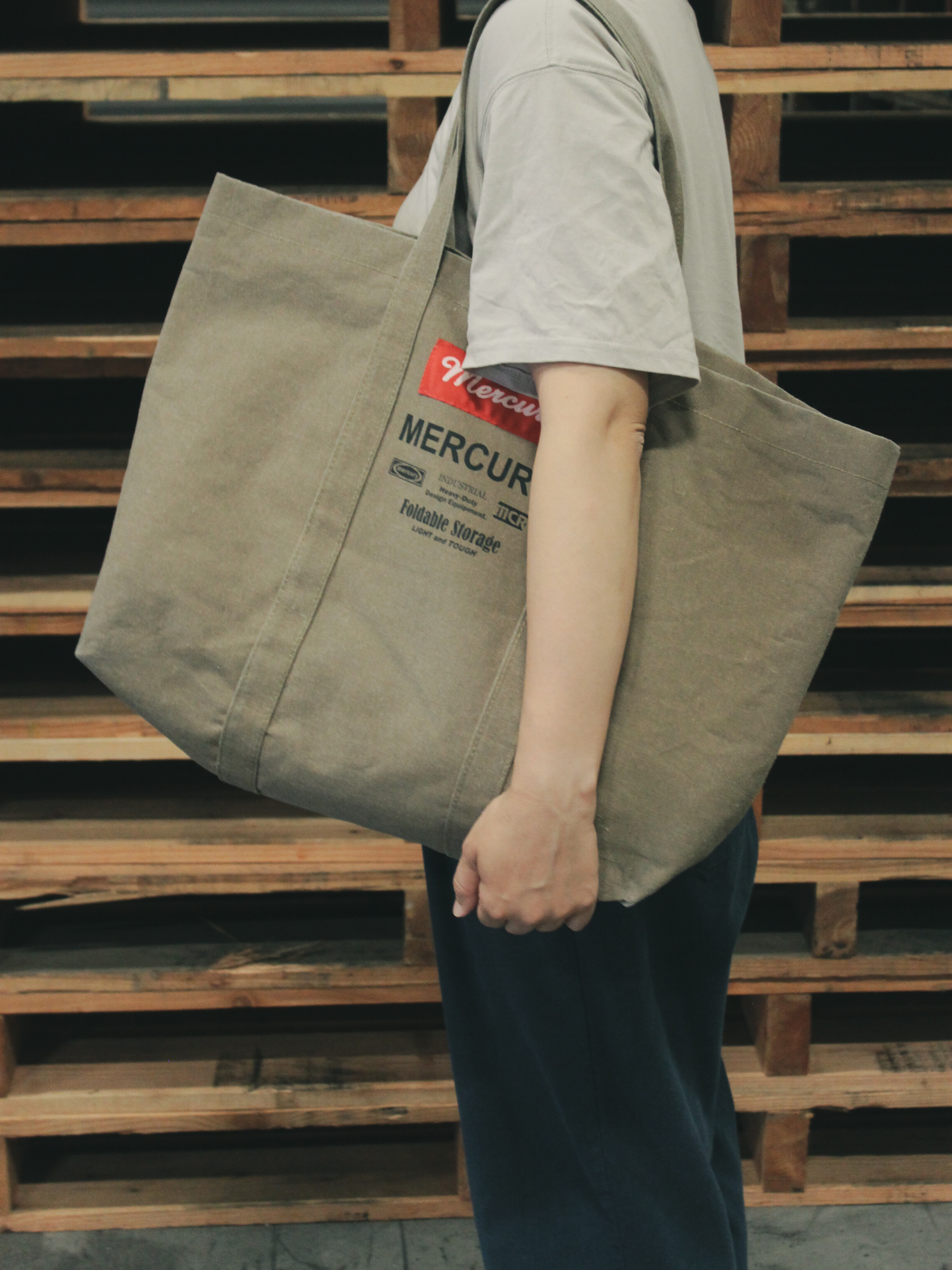 KEY STONE / マーキュリー＜br/> グローセリートート カーキ