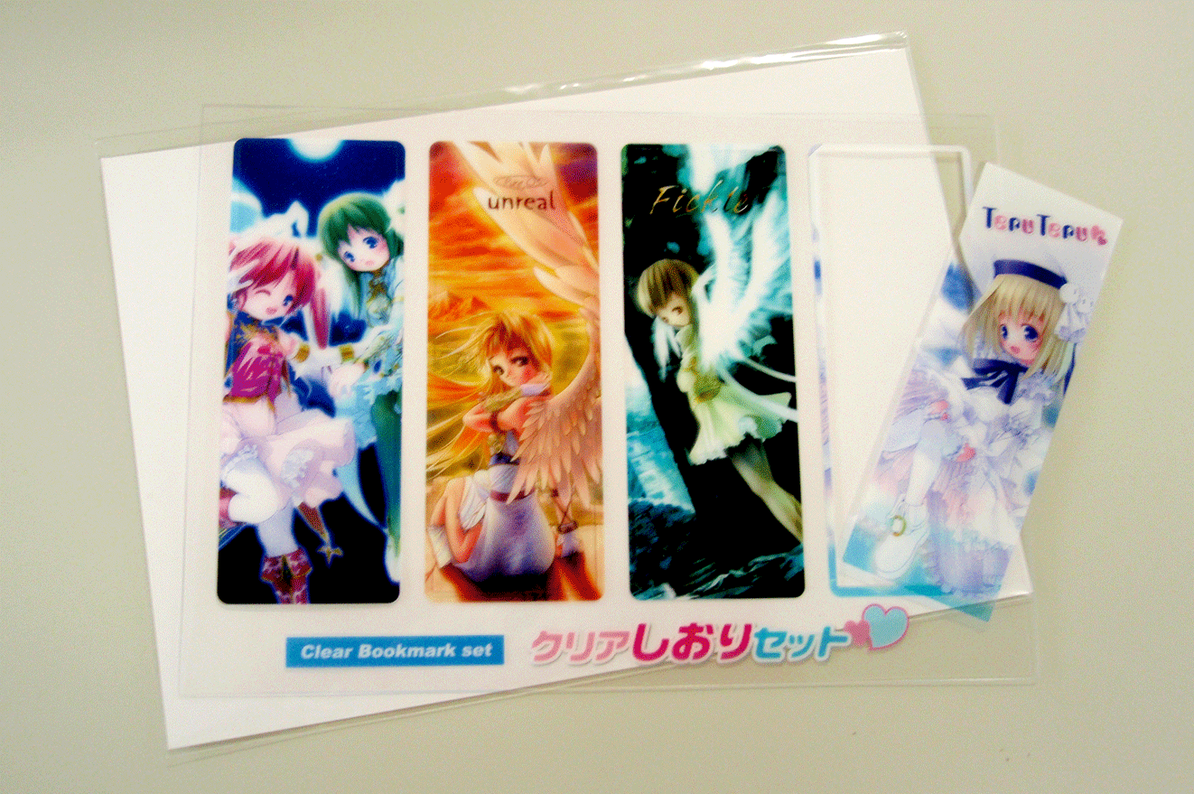 クリアしおりセット ／ オリジナル印刷なら同人グッズ製作クリア工房