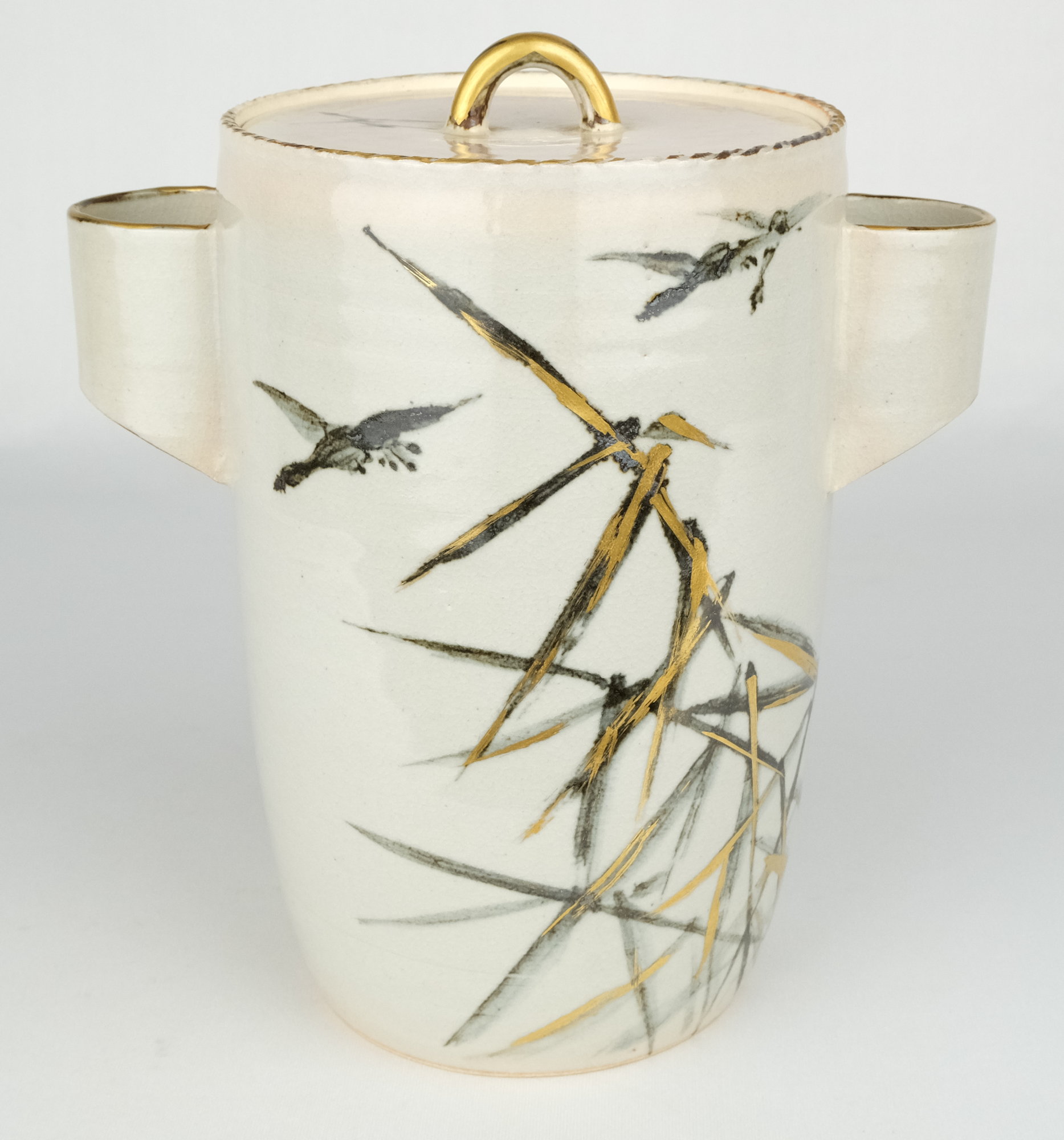 栗山園オンライン通販部 / 【出物】 芦に雁之絵細水指 宮川（真葛）香斎