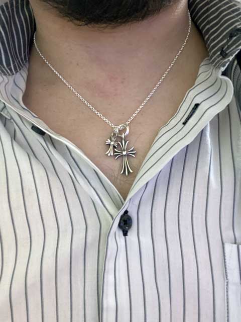 クロムハーツ ロールチェーンネックレス 18インチから20インチへ延長