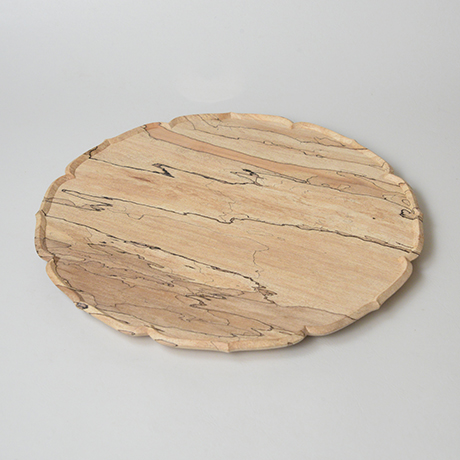 No.25-1 我谷盆 クリ / Tray, Wagata style, Chestnuts | しぶや黒田陶苑