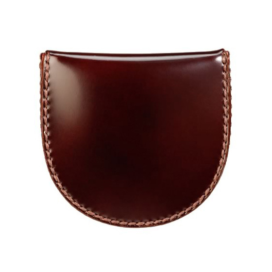 コードバン つや有り 馬蹄型コインケース （グリーン） | 黒川鞄工房の